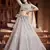 Fetching Grey Zari, Sequins and thread Embroidered net semi stitched lehenga