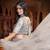 Fetching Grey Zari, Sequins and thread Embroidered net semi stitched lehenga