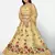 glamourous Yellow Zari, Sequins and thread Embroidered net semi stitched lehenga