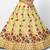 glamourous Yellow Zari, Sequins and thread Embroidered net semi stitched lehenga