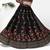 Glamorous Black Zari, Sequins and thread Embroidered net semi stitched lehenga