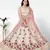 Charming Off white Zari, Sequins and thread Embroidered net semi stitched lehenga