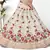 Charming Off white Zari, Sequins and thread Embroidered net semi stitched lehenga