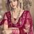 Engaging Maroon thread and sequins embroidered net semi stitched lehenga