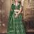 Dazzling Bottel Green thread and sequins embroidered net wedding & party Lehenga