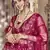 Engaging Maroon thread and sequins embroidered net semi stitched lehenga