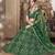 Dazzling Bottel Green thread and sequins embroidered net wedding & party Lehenga