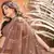 Irresistible Dark-brown thread and sequins embroidered net semi stitched lehenga