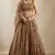 Brown Sequin Embroidered Net fabric indian Lehenga choli dress