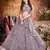 Entrancing Grey thread and sequins embroidered net semi stitched lehenga