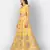 Dreamy Mustard thread embroidered with Foil Mirror Soft Tissue organza semi stitched lehenga