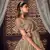 inviting Light-brown sequins, zari and thread embroidered net semi stitched lehenga