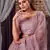 fascinating Light-purple sequins, zari and thread embroidered net semi stitched lehenga