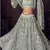 intriguing Light-grey sequins, zari and thread embroidered net semi stitched lehenga