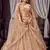 appetizing Beige sequins, zari and thread embroidered net semi stitched lehenga