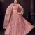 provocative Pink sequins, zari and thread embroidered net semi stitched lehenga