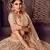 appetizing Beige sequins, zari and thread embroidered net semi stitched lehenga