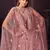 provocative Pink sequins, zari and thread embroidered net semi stitched lehenga