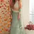 Sea Green Crush Work Georgette Lehenga Choli with  Net Dupatta