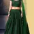 Sea Green Crush Work Georgette Lehenga Choli with  Net Dupatta