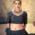 pleasant Blue Mukesh work georgette semi stitched lehenga