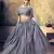 agreeable Grey Mukesh work georgette semi stitched lehenga