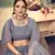 agreeable Grey Mukesh work georgette semi stitched lehenga