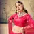 likable Red Mukesh work georgette semi stitched lehenga