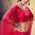 likable Red Mukesh work georgette semi stitched lehenga