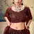 endearing Brown Mukesh work georgette semi stitched lehenga
