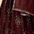 endearing Brown Mukesh work georgette semi stitched lehenga