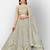 Delightfully Green embroidered net semi stitched lehenga