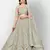 Delightfully Green embroidered net semi stitched lehenga