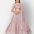 Attractive Pink embroidered net semi stitched lehenga