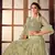 Alluring Light-green mirror net semi stitched lehenga