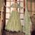 Alluring Light-green mirror net semi stitched lehenga