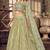 Alluring Light-green mirror net semi stitched lehenga