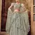 Ravishing Grey mirror net semi stitched lehenga