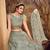Ravishing Grey mirror net semi stitched lehenga