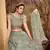 Ravishing Grey mirror net semi stitched lehenga