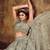 Ravishing Grey mirror net semi stitched lehenga