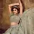 Ravishing Grey mirror net semi stitched lehenga
