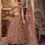 Irresistible Brown mirror net semi stitched lehenga