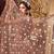 Irresistible Brown mirror net semi stitched lehenga