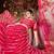 Enthralling Pink mirror net semi stitched lehenga