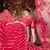 Enthralling Pink mirror net semi stitched lehenga