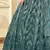 fascinating Green thread embroidery net semi stitched lehenga