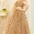 intriguing Beige thread embroidery net semi stitched lehenga