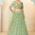 pleasant Light-green thread embroidery net Semi Stitched Lehenga
