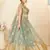 pleasing Light-grey thread embroidery net semi stitched lehenga